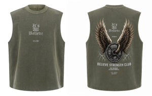 BELIEVE STRENGTH CLUB OVERSIZED SLEEVELESS TANK
