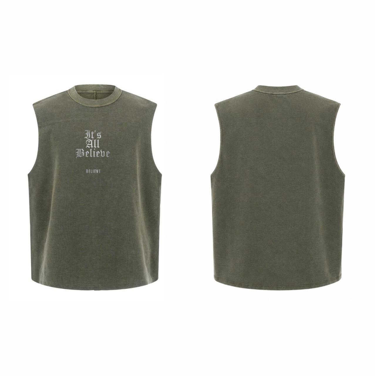 Believe Strength Club Oversized Sleeveless Tank (PLAIN) - DBISFIT