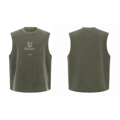 Believe Strength Club Oversized Sleeveless Tank (PLAIN) - DBISFIT