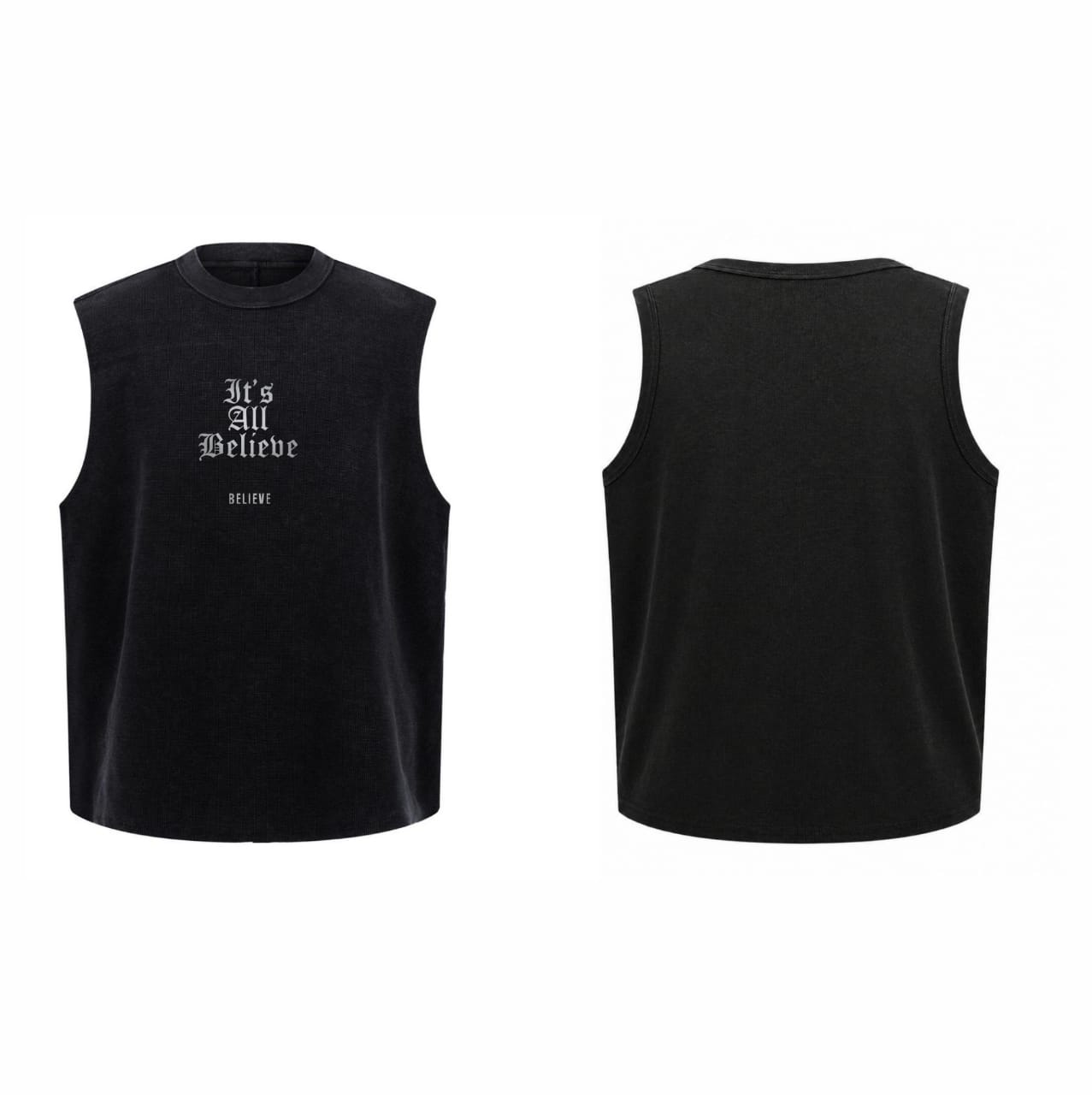 Believe Strength Club Oversized Sleeveless Tank (PLAIN) - DBISFIT
