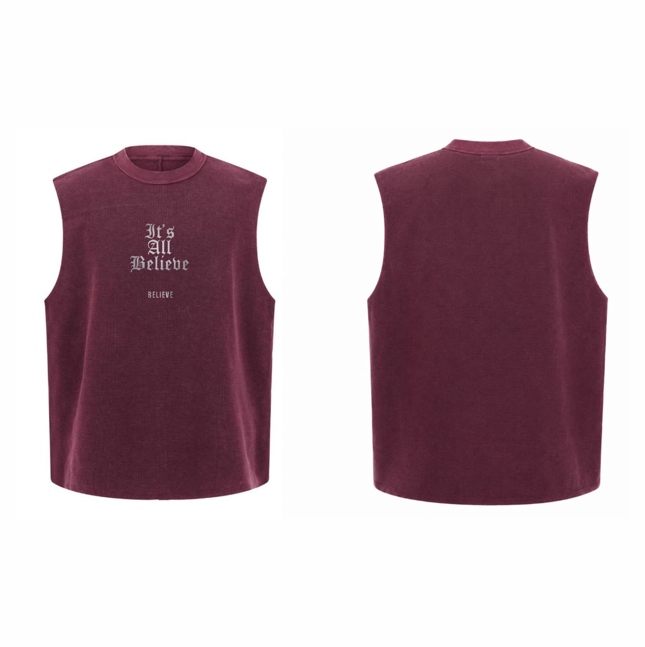 Believe Strength Club Oversized Sleeveless Tank (PLAIN) - DBISFIT