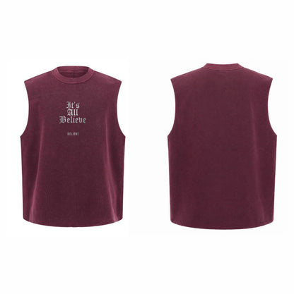 Believe Strength Club Oversized Sleeveless Tank (PLAIN) - DBISFIT