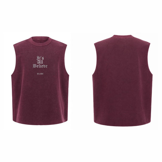 Believe Strength Club Oversized Sleeveless Tank (PLAIN) - DBISFIT